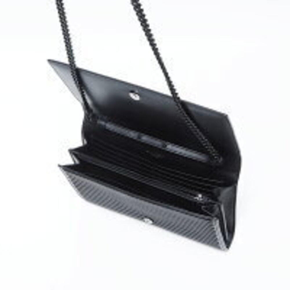 Yves Saint Laurent Patent Vernis Loulou Enamel Chain Shoulder Bag Black - Picture 12 of 13